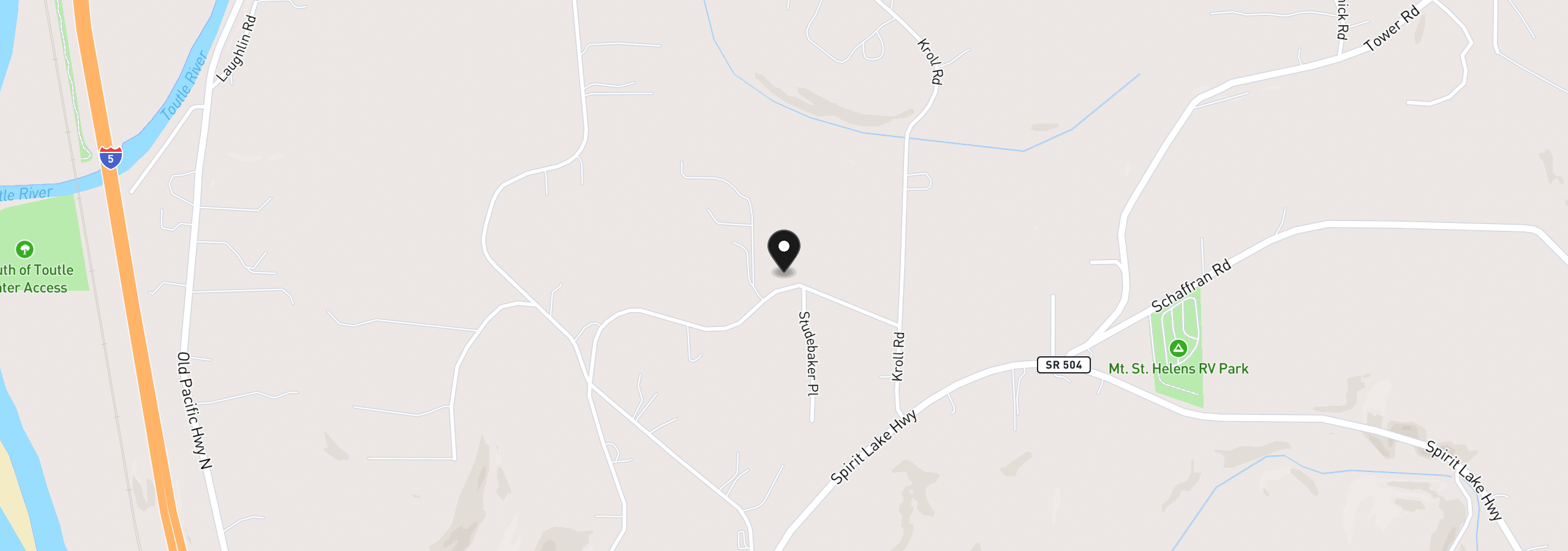 Map showing the location of 275 Studebaker Spur 2, Castle Rock, Wa 98611
