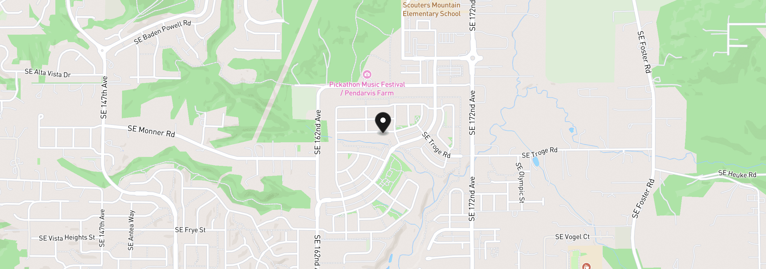 Map showing the location of 16660 SE Smith Rock St 714, Happy Valley, OR 97086