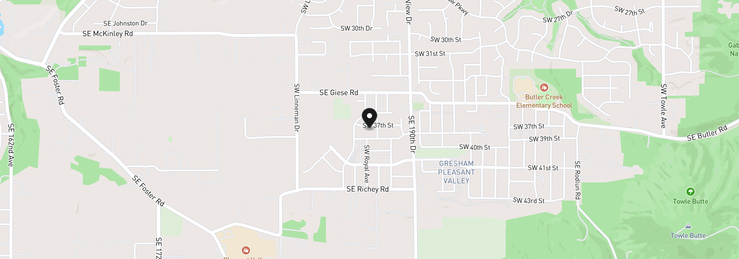 Map showing the location of 3780 SW 37th St, Gresham, OR 97080