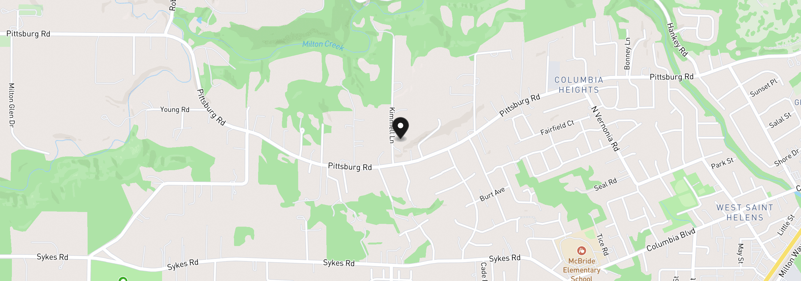 Map showing the location of 59666 Kimmell Ln, St. Helens, OR 97051