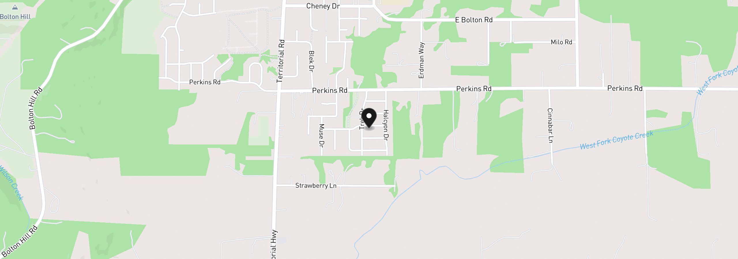 Map showing the location of 25206 Irenic Ave, Veneta, OR 97487