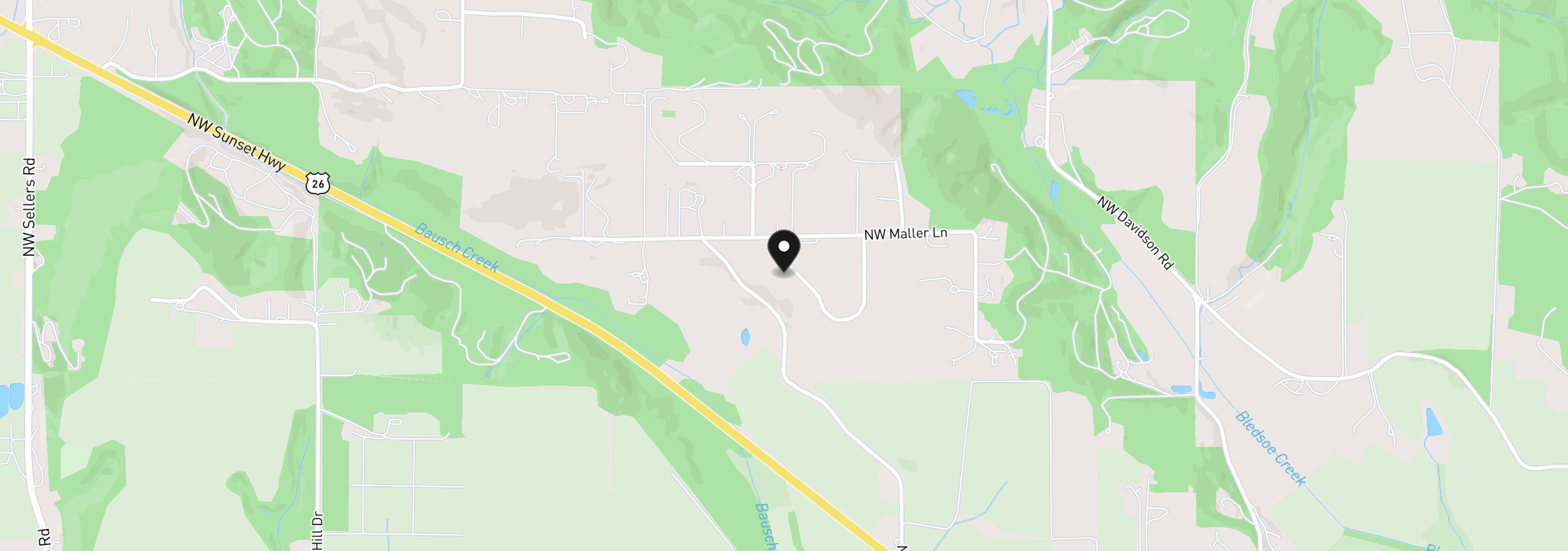 Map showing the location of 40018 NW Sienna Way, Banks, OR 97106