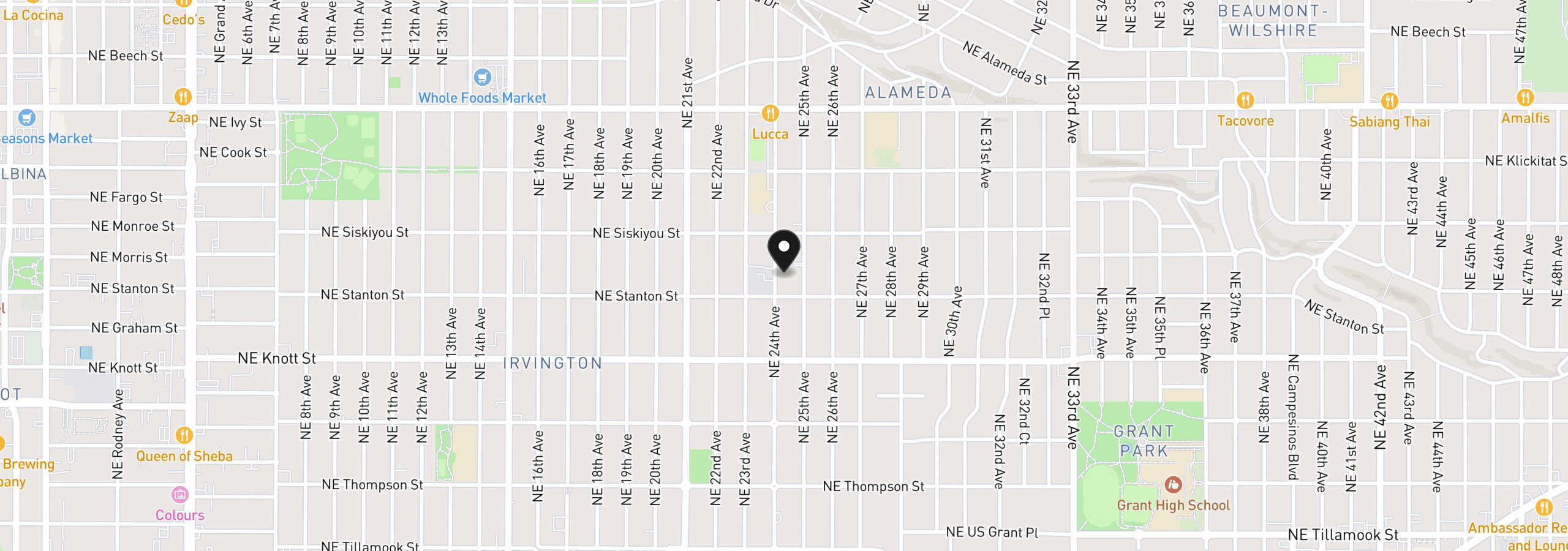 Map showing the location of 2930 NE 24th Ave, Portland, OR 97212