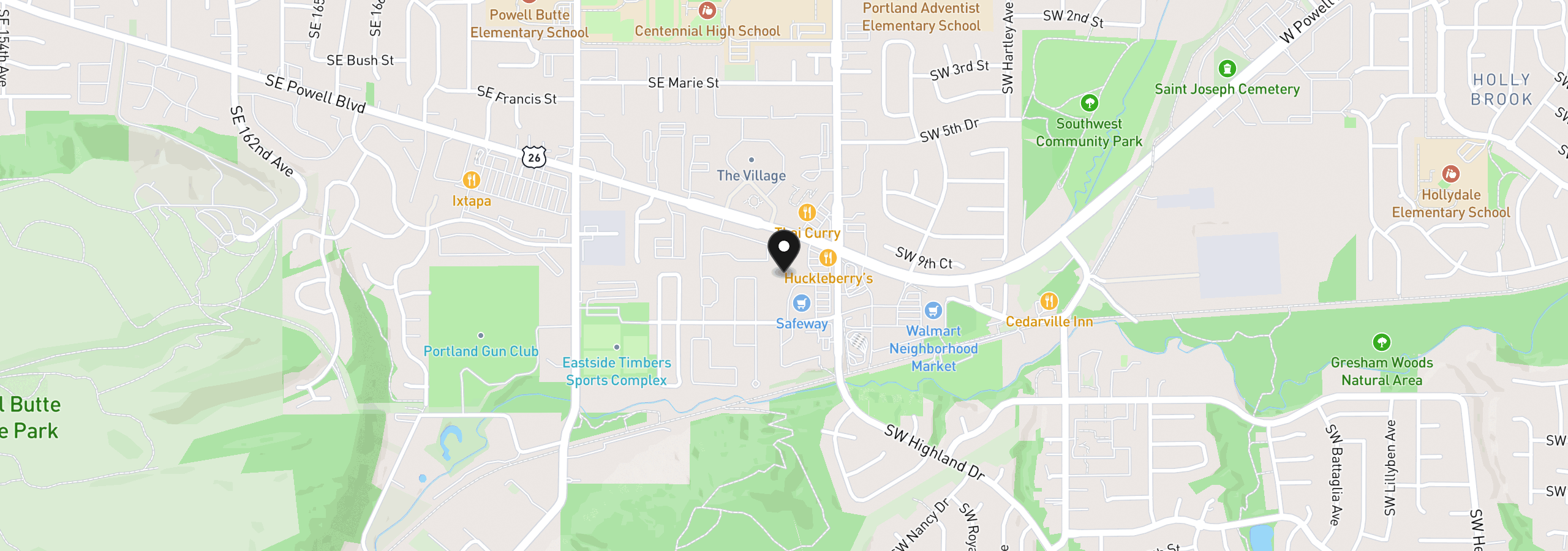 Map showing the location of 4434 W Powell Blvd, Gresham, OR 97030