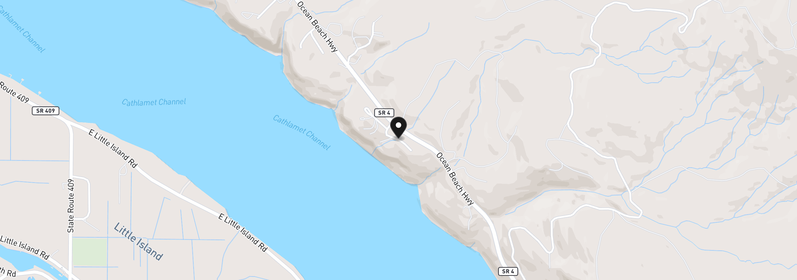 Map showing the location of 0000 Riverview East- 6441 Rd, Cathlamet, Wa 98612