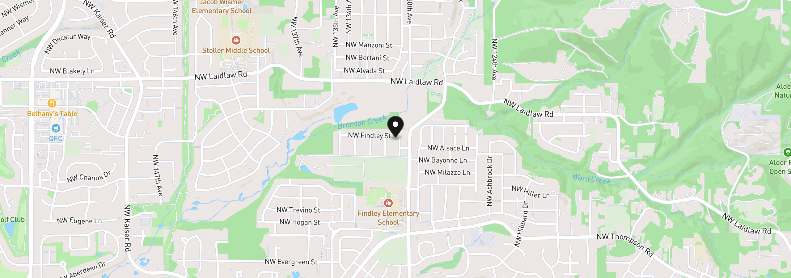 Map showing the location of 4611 NW 130th Ave, Portland, OR 97229