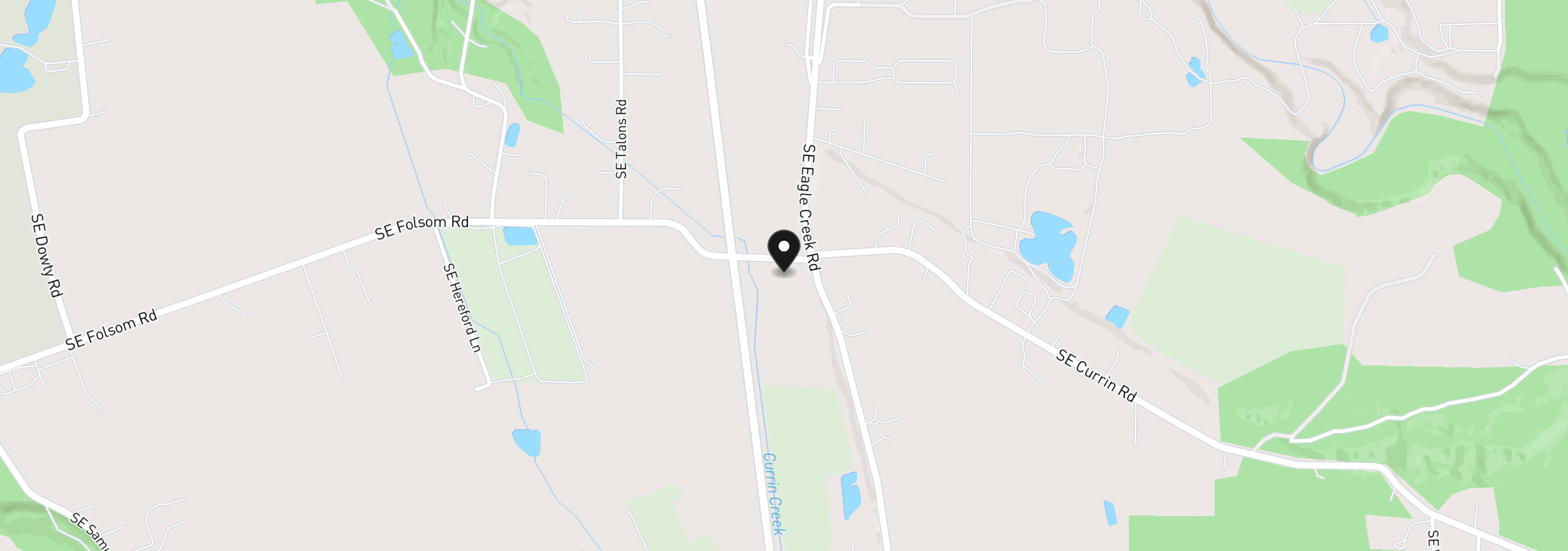 Map showing the location of 30704 SE Folsom Rd, Eagle Creek, OR 97022