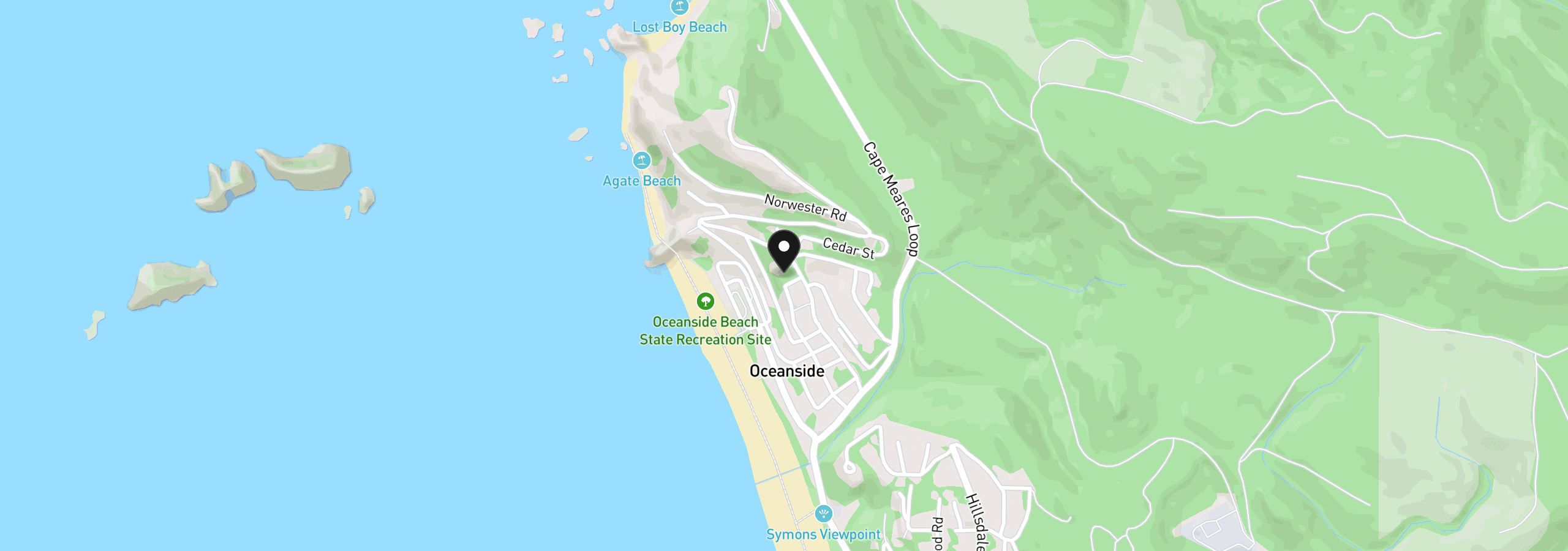 Map showing the location of Chinook Tl11802, Oceanside, OR 97134
