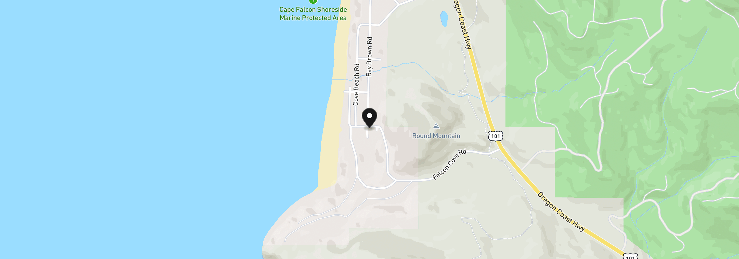 Map showing the location of 6165 Columbia St, Arch Cape, OR 97102