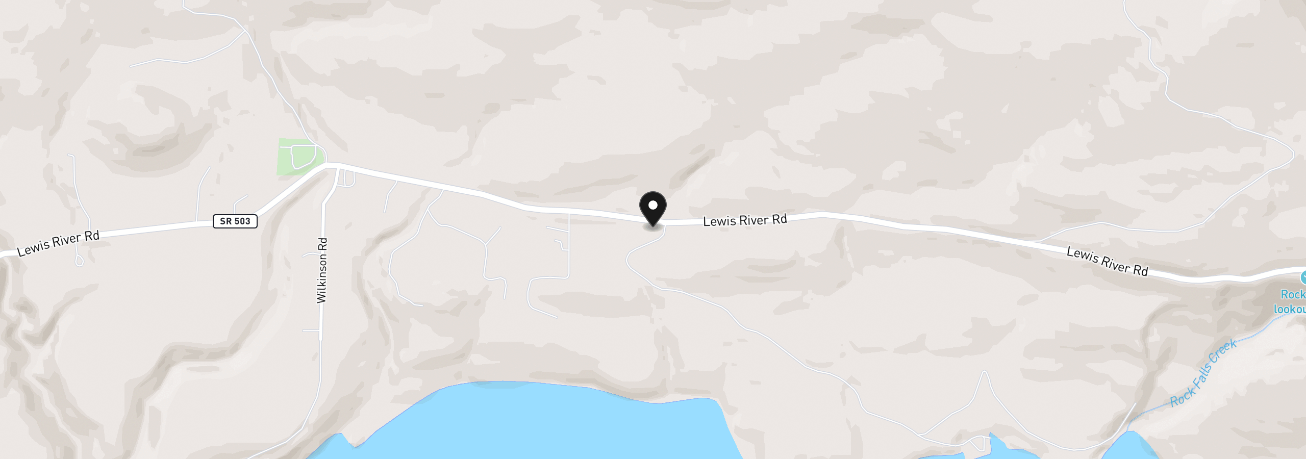 Map showing the location of 8525 Lewis River Rd, Ariel, Wa 98603