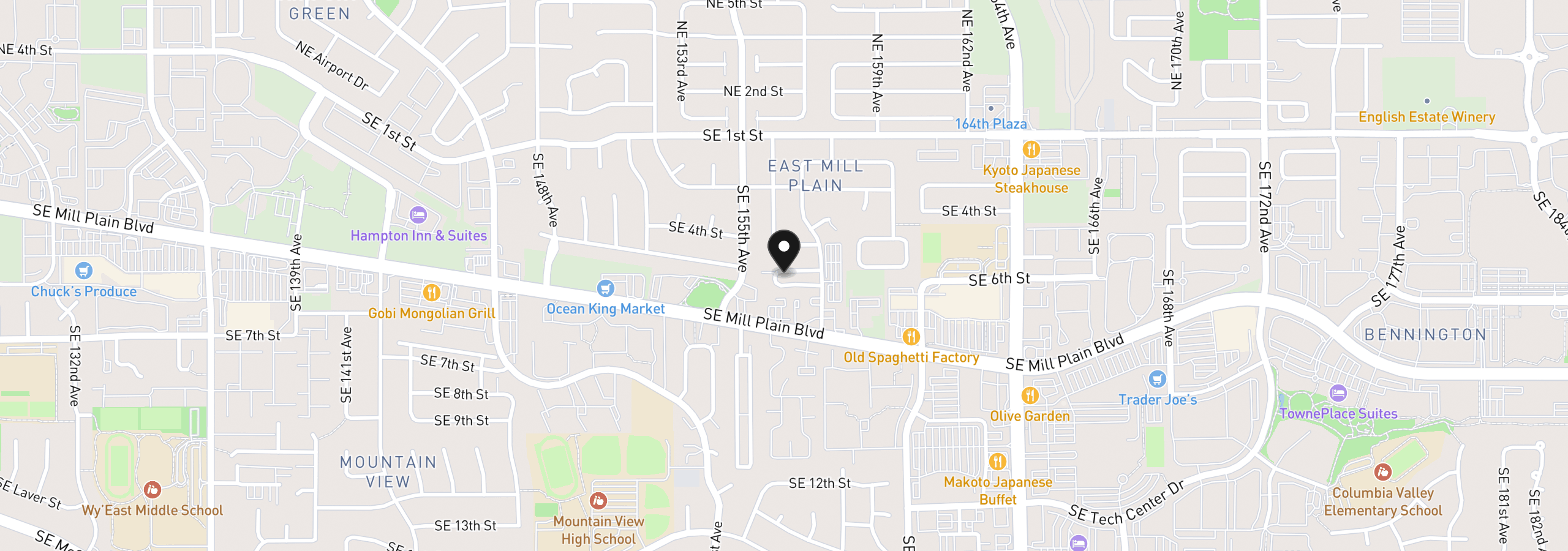 Map showing the location of 516 SE 157th Ave 31, Vancouver, Wa 98684