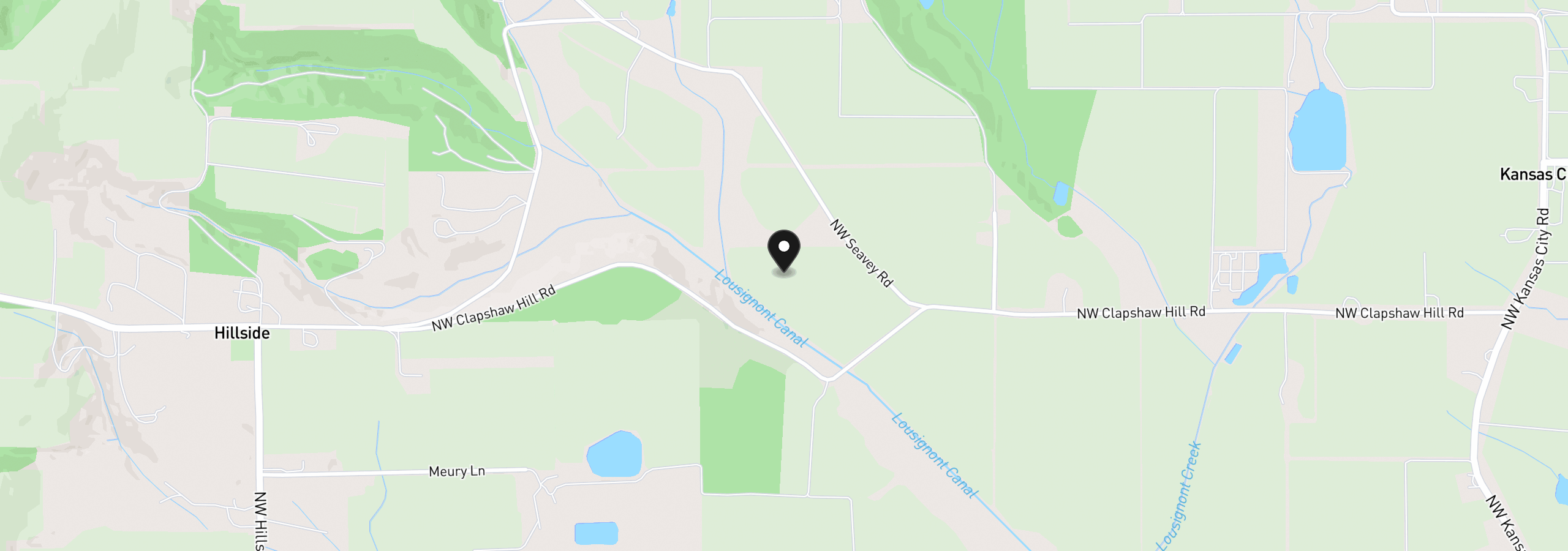 Map showing the location of Clapshaw, Forest Grove, OR 97116