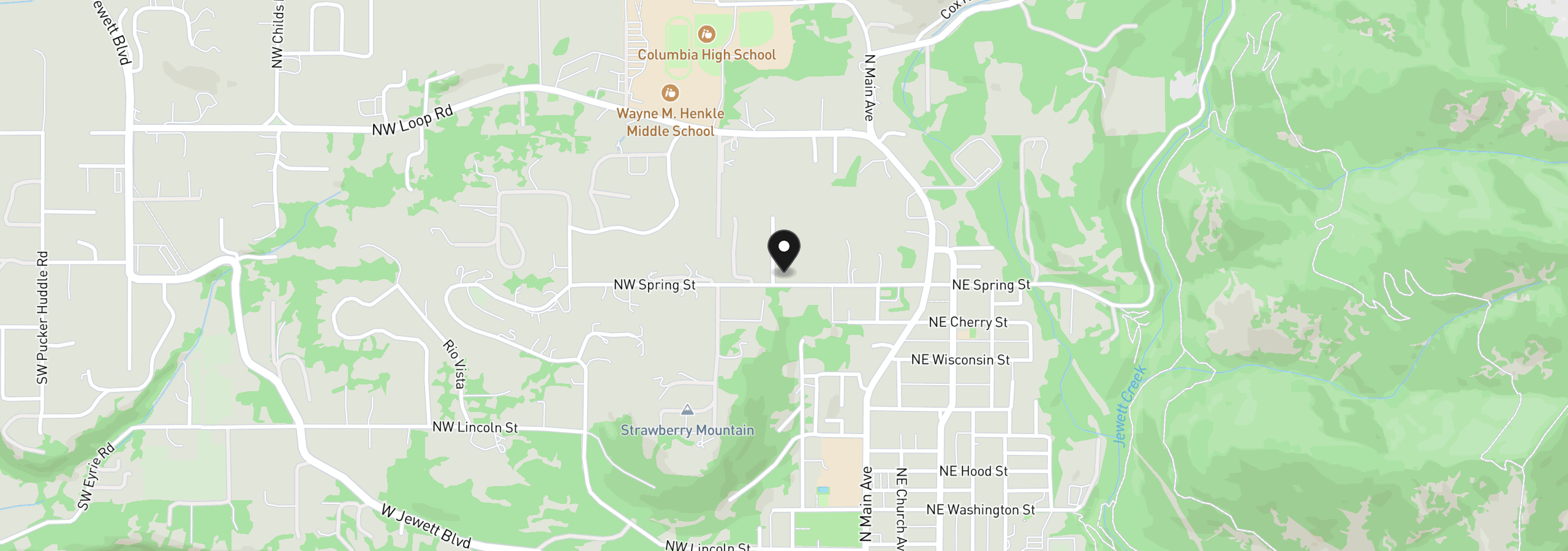 Map showing the location of 1005 Champion Ln, White Salmon, Wa 98672