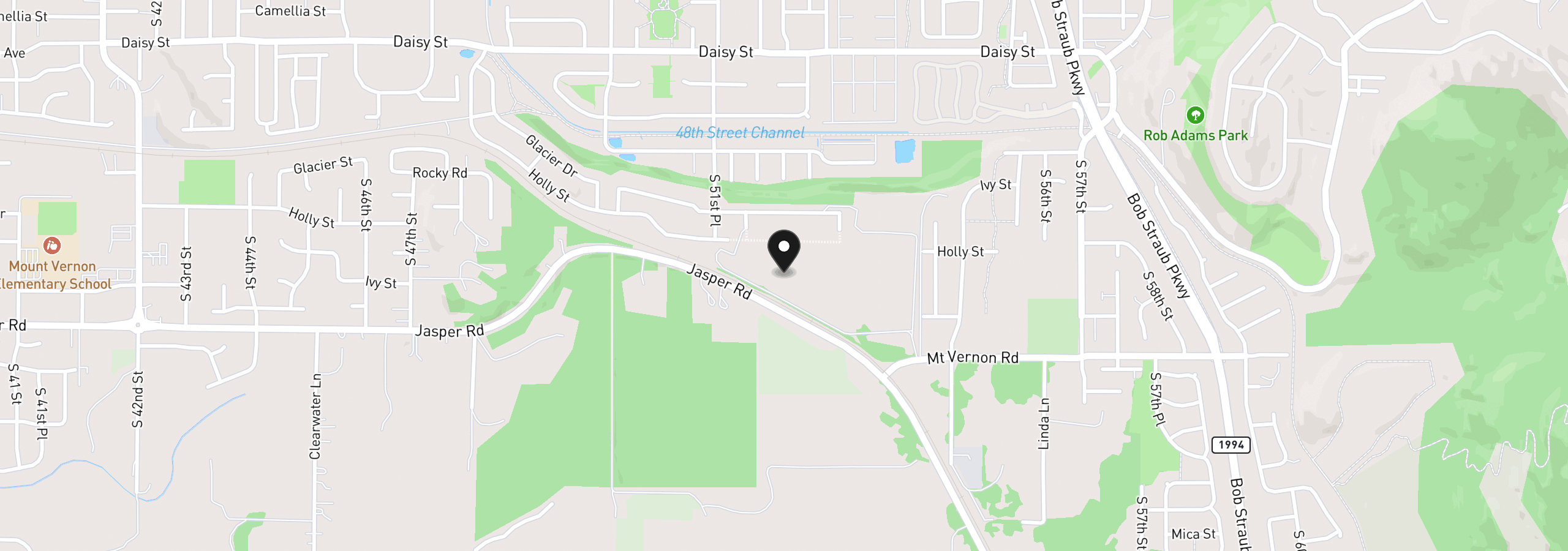 Map showing the location of 5259 Red Oak Dr, Springfield, OR 97478