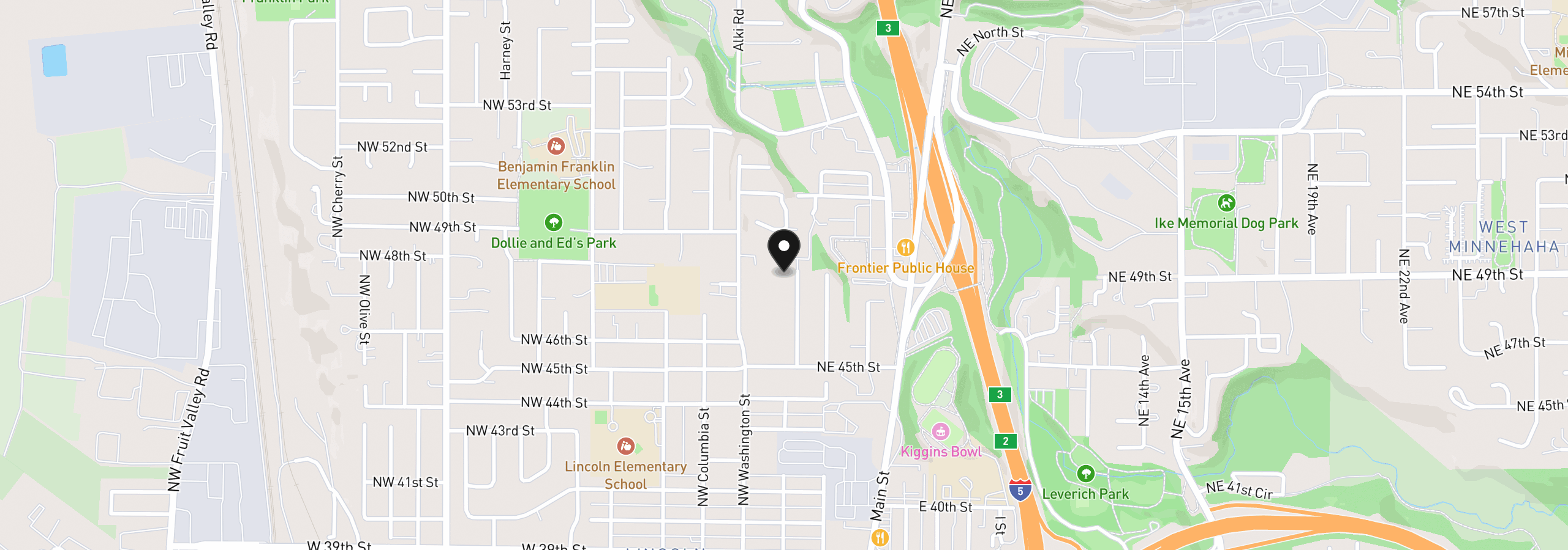 Map showing the location of 4714 NW Division Ave, Vancouver, Wa 98663