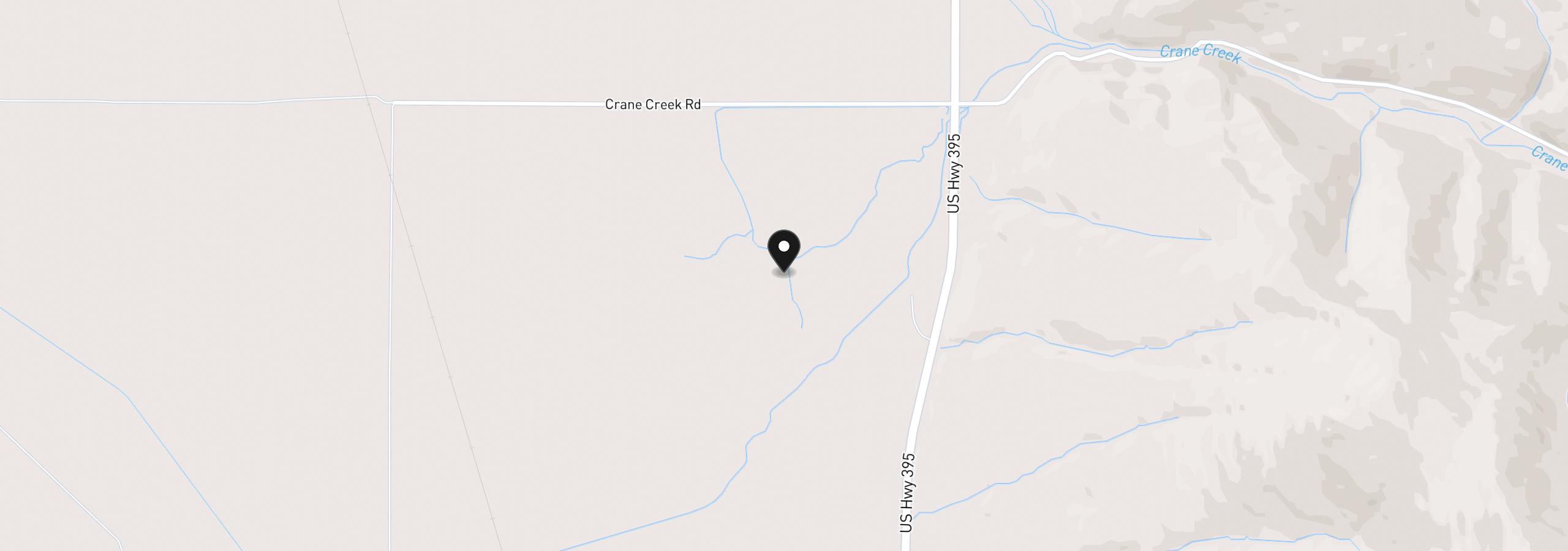 Map showing the location of 15682 Highway 395, Lakeview, OR 97630