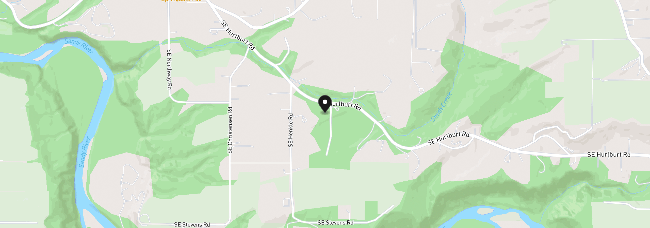Map showing the location of 33512 SE Hurlburt Rd, Corbett, OR 97019