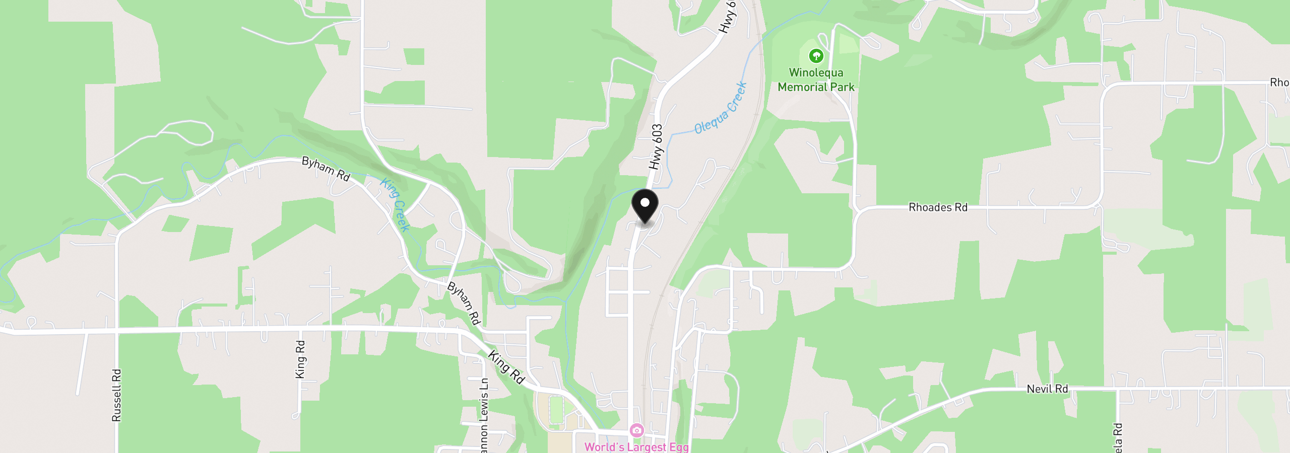 Map showing the location of 1404 NW Kerron St, Winlock, Wa 98596