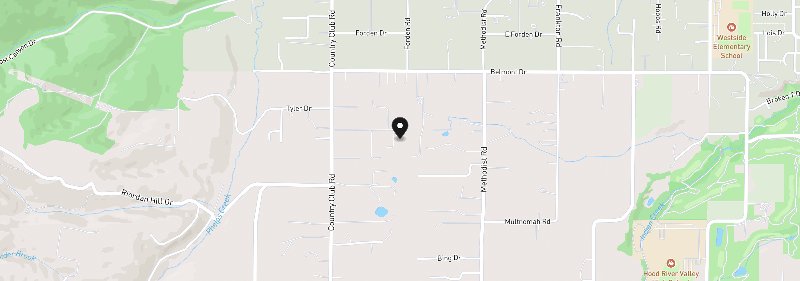 Map showing the location of 1041 Cannon Dr, Hood River, OR 97031