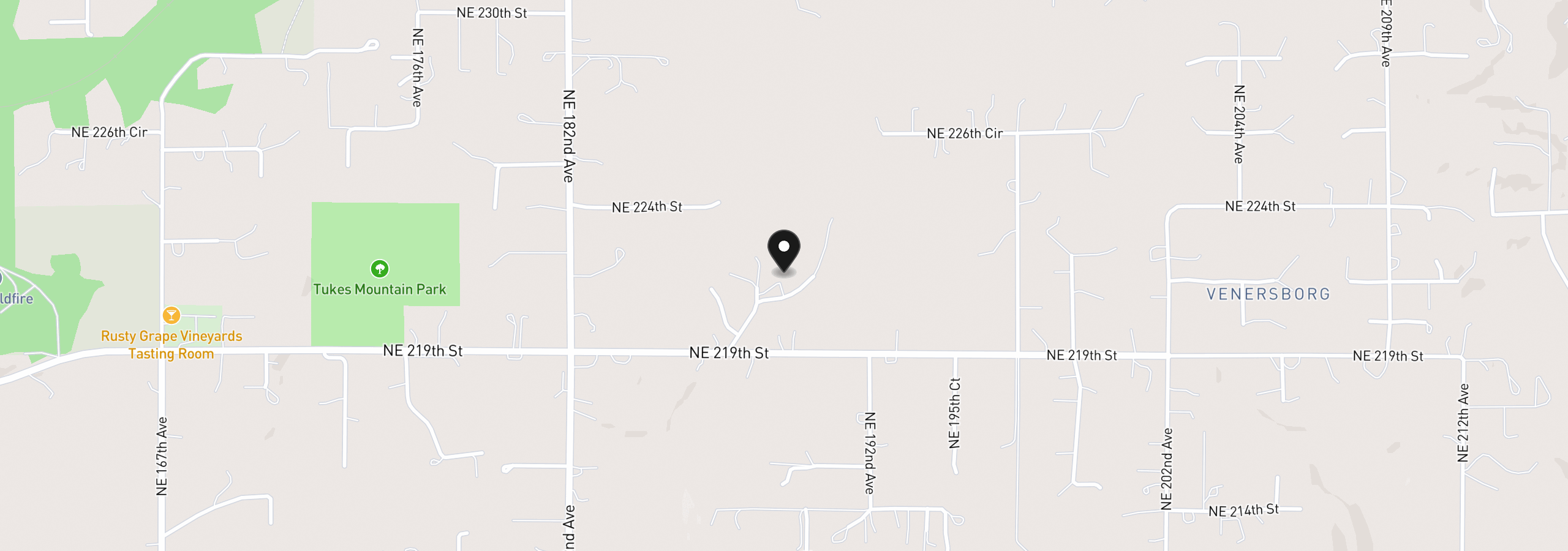 Map showing the location of 22123 NE 188th Ave, Battle Ground, Wa 98604