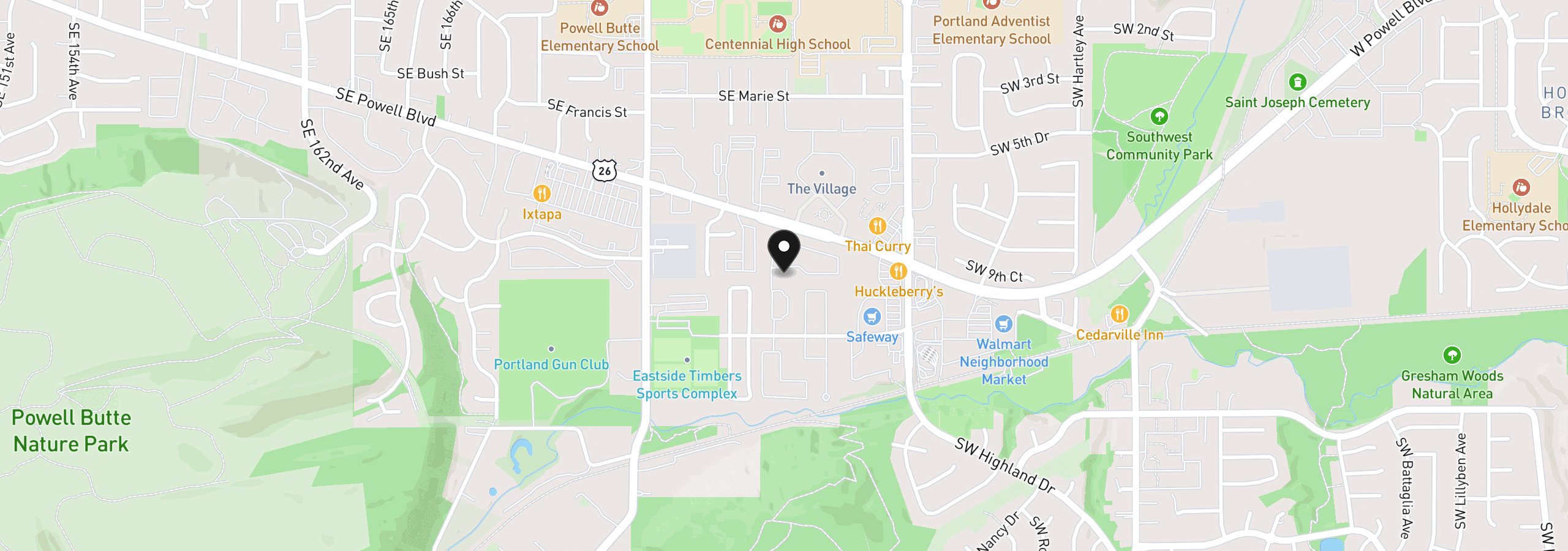 Map showing the location of 4768 W Powell Blvd #122, Gresham, OR 97030