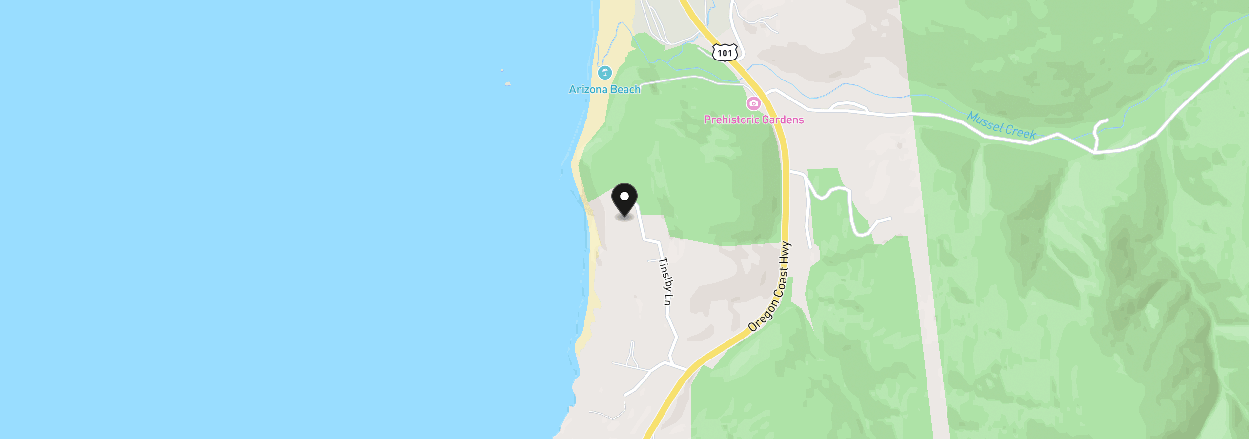 Map showing the location of Hammond Ln 9, Gold Beach, OR 97444