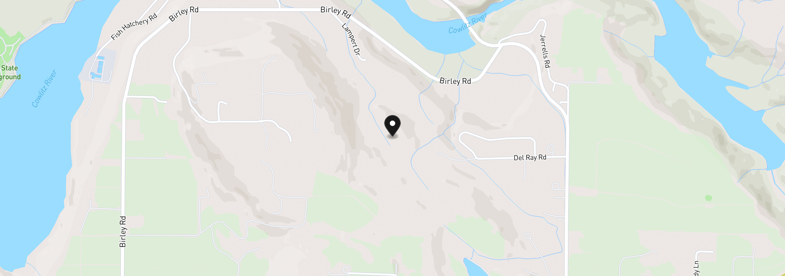 Map showing the location of Del Ray Rd, Mossyrock, Wa 98564