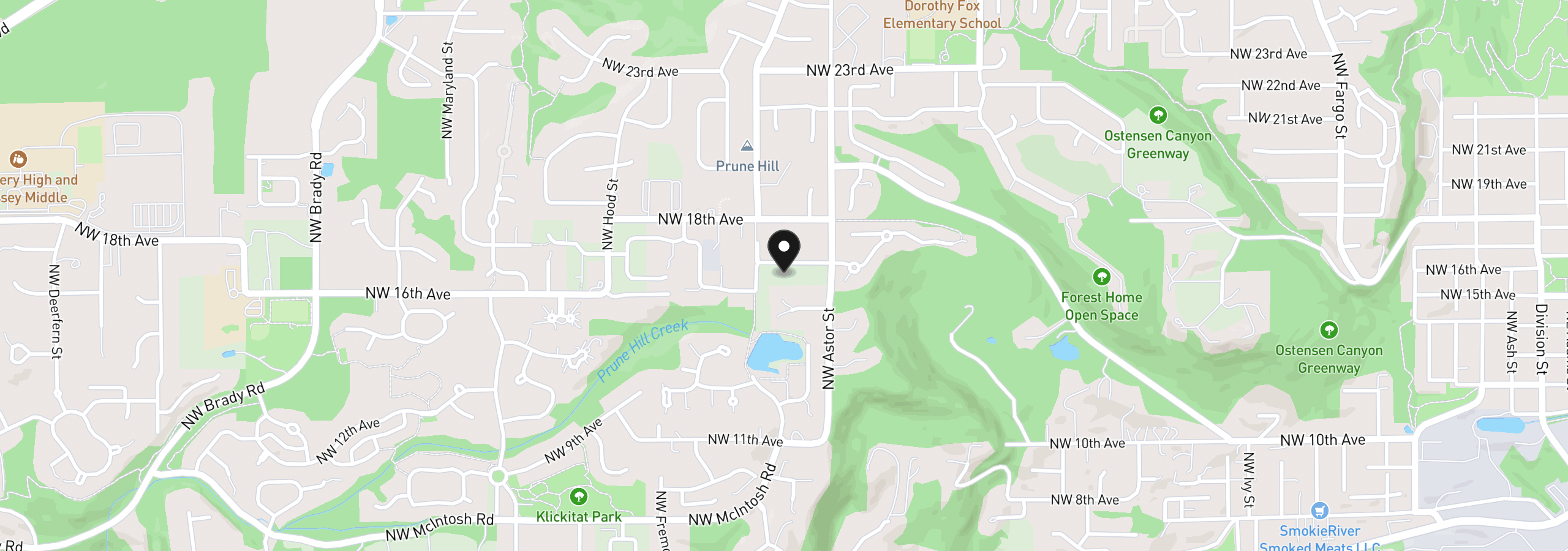 Map showing the location of 2546 NW 16th Ave, Camas, Wa 98607