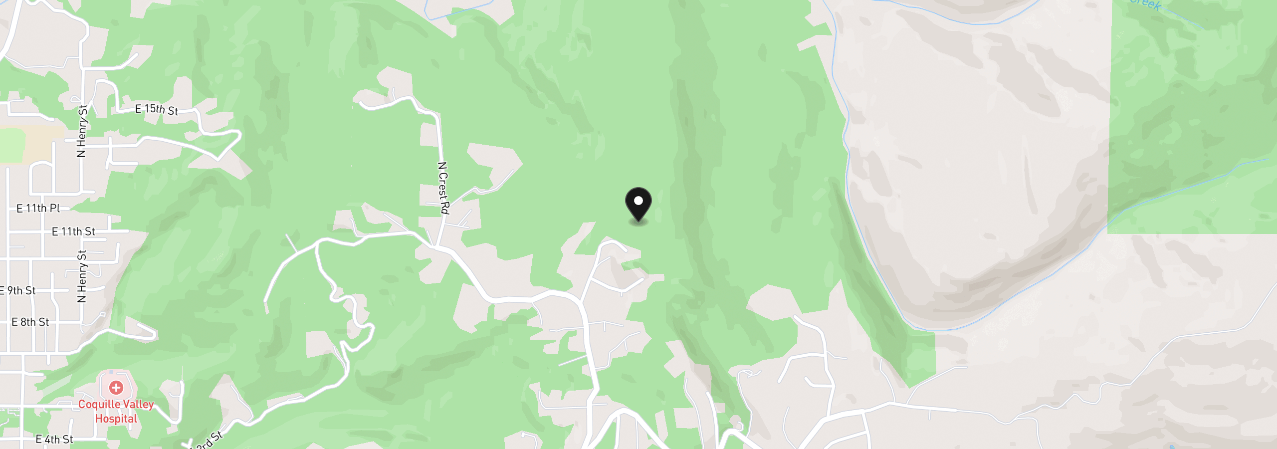 Map showing the location of 00 Elderberry, Coquille, OR 97423