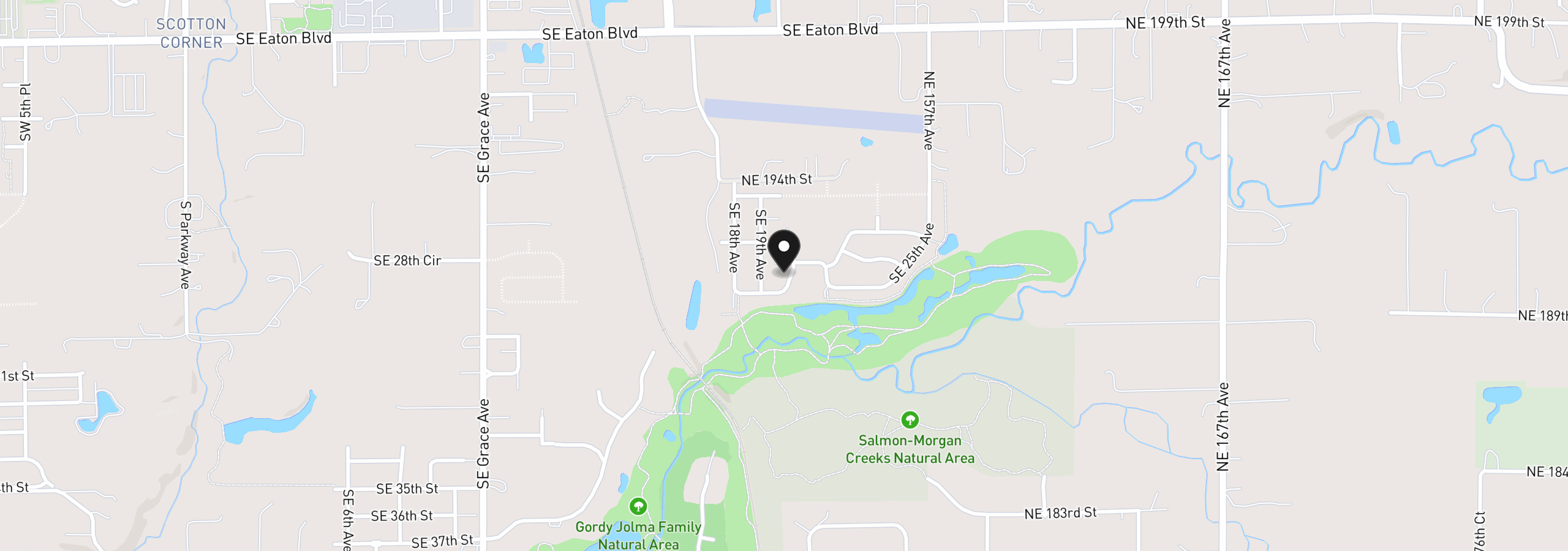 Map showing the location of 2848 SE 20th Ave, Battle Ground, Wa 98604