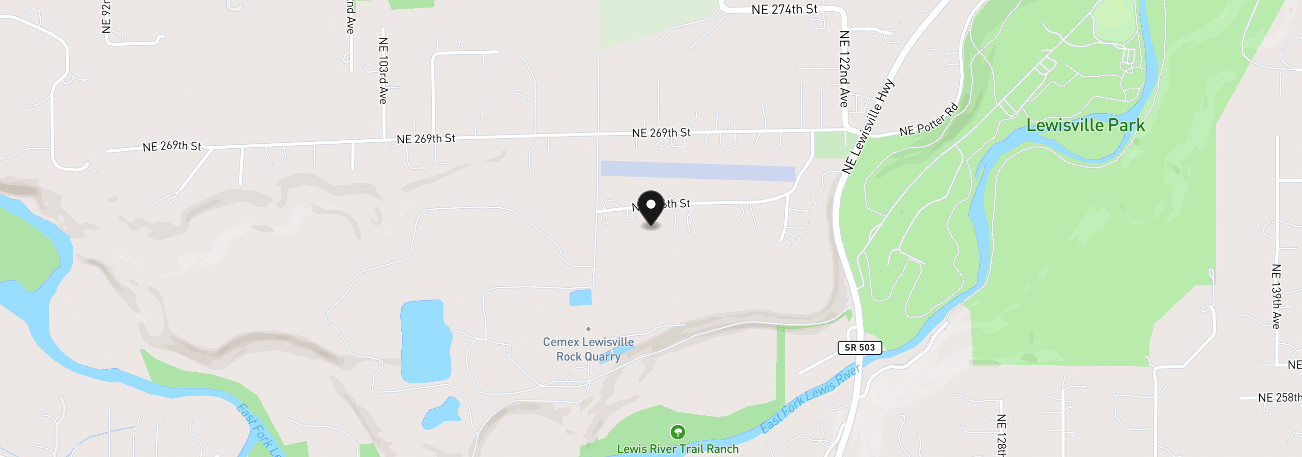 Map showing the location of 11403 NE 266th St, Battle Ground, Wa 98604
