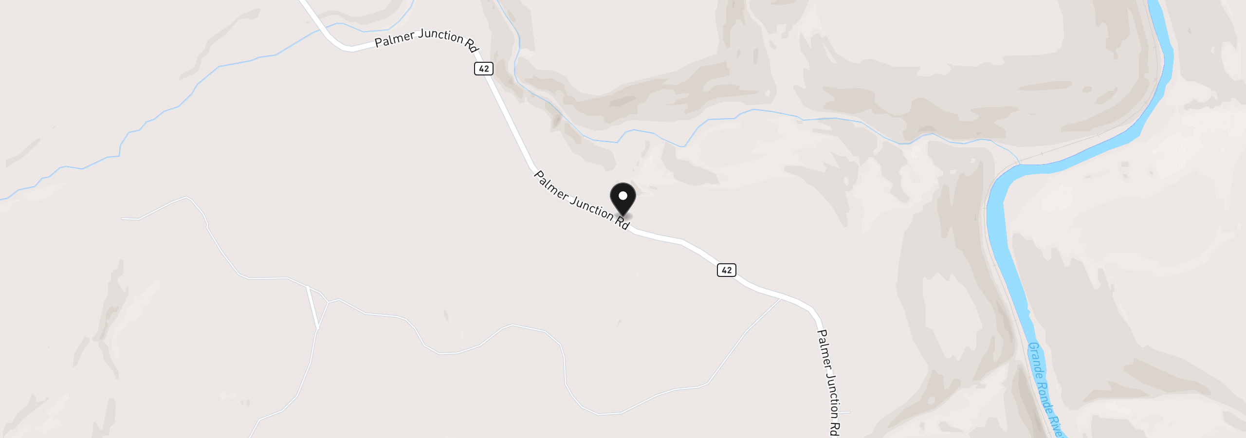 Map showing the location of 76545 Palmer Junction Rd, Elgin, OR 97827