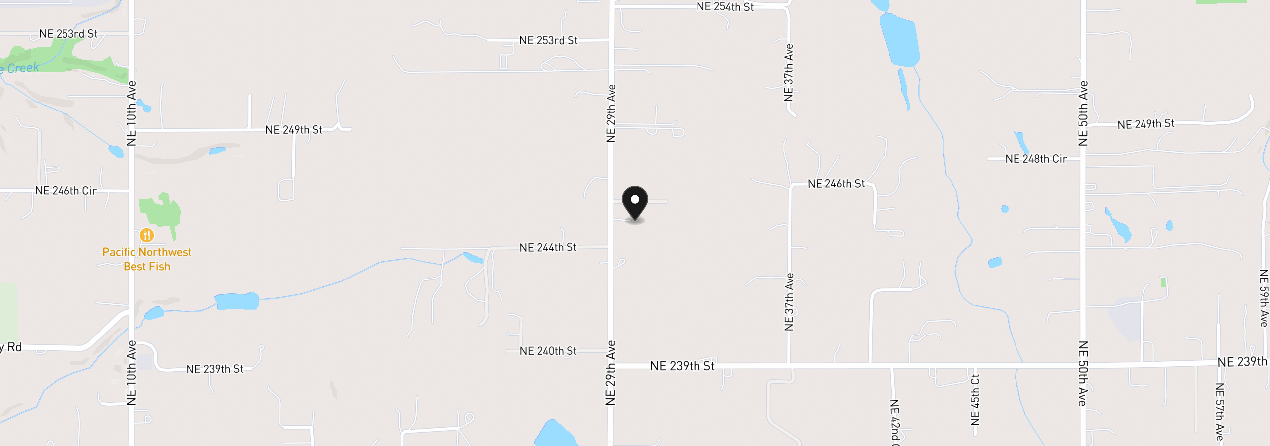Map showing the location of 24501 NE 29th Ave, Ridgefield, Wa 98642