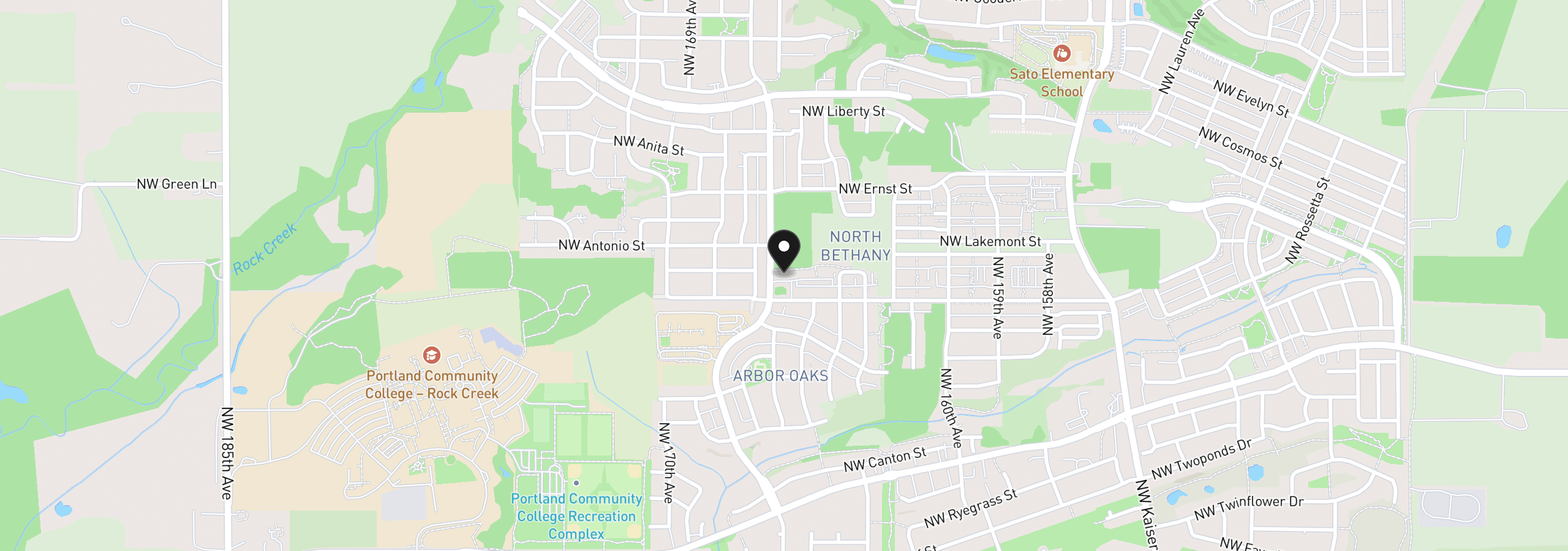 Map showing the location of 16417 NW Chadwick Way 201, Portland, OR 97229