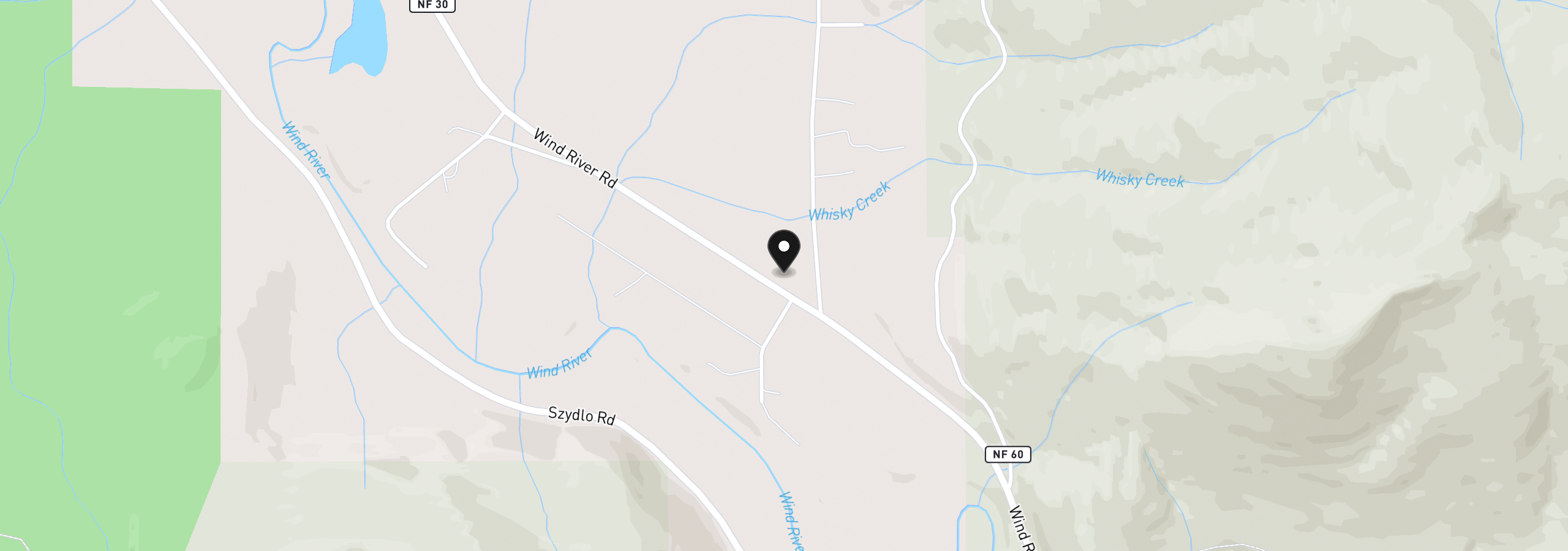 Map showing the location of 10392 Wind River Hwy, Carson, Wa 98610