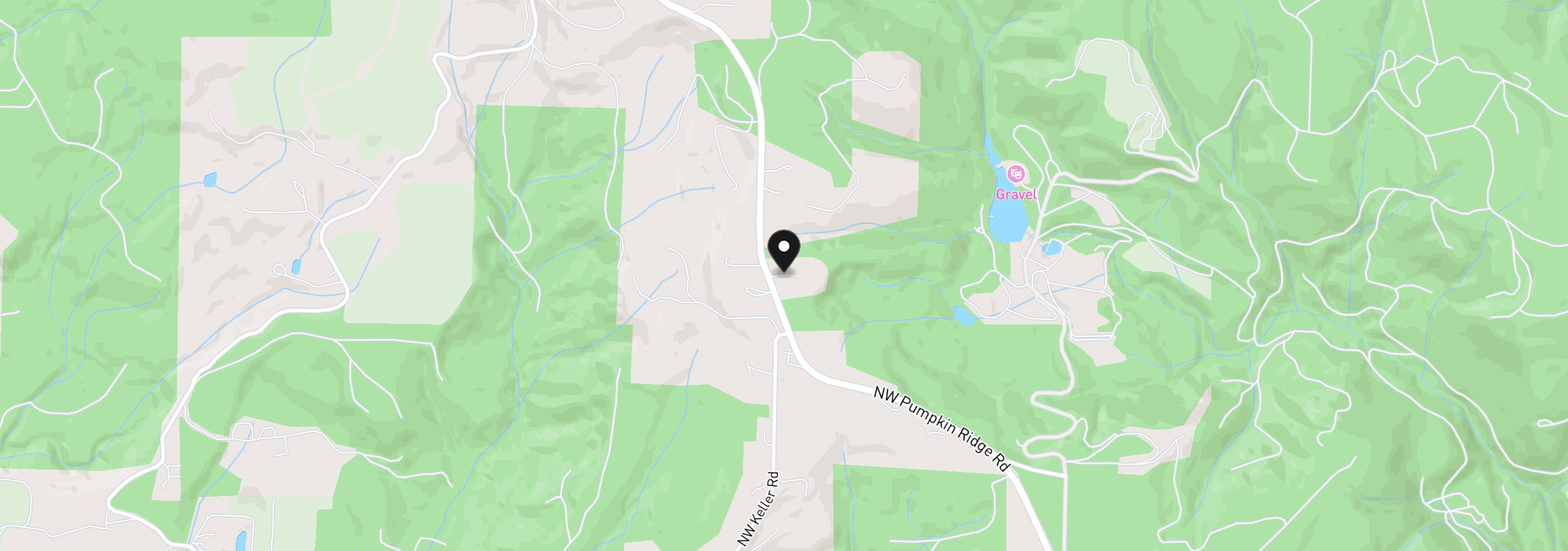 Map showing the location of 21200 NW Pumpkin Rid, North Plains, OR 97133