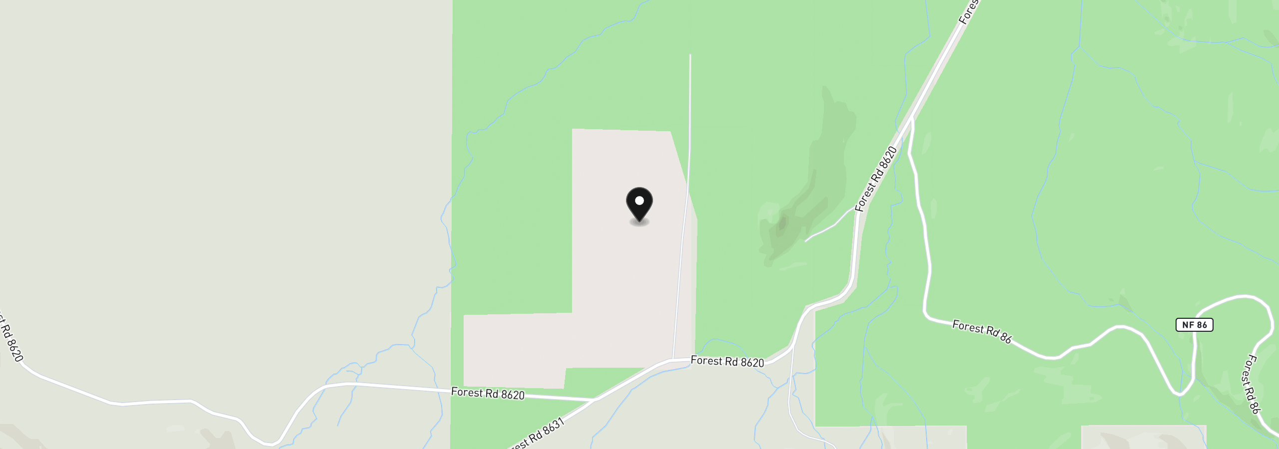 Map showing the location of 267 Usfs 86 Rd, Trout Lake, Wa 98650