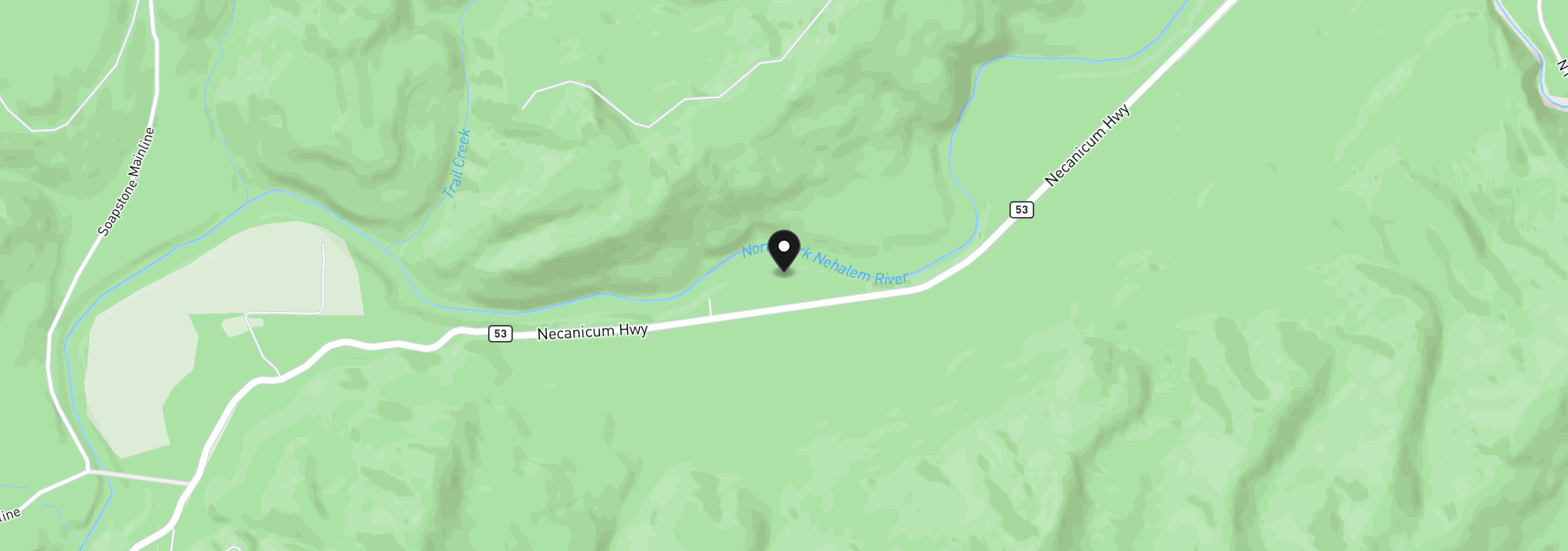 Map showing the location of 78506 Highway 53, Seaside, OR 97138