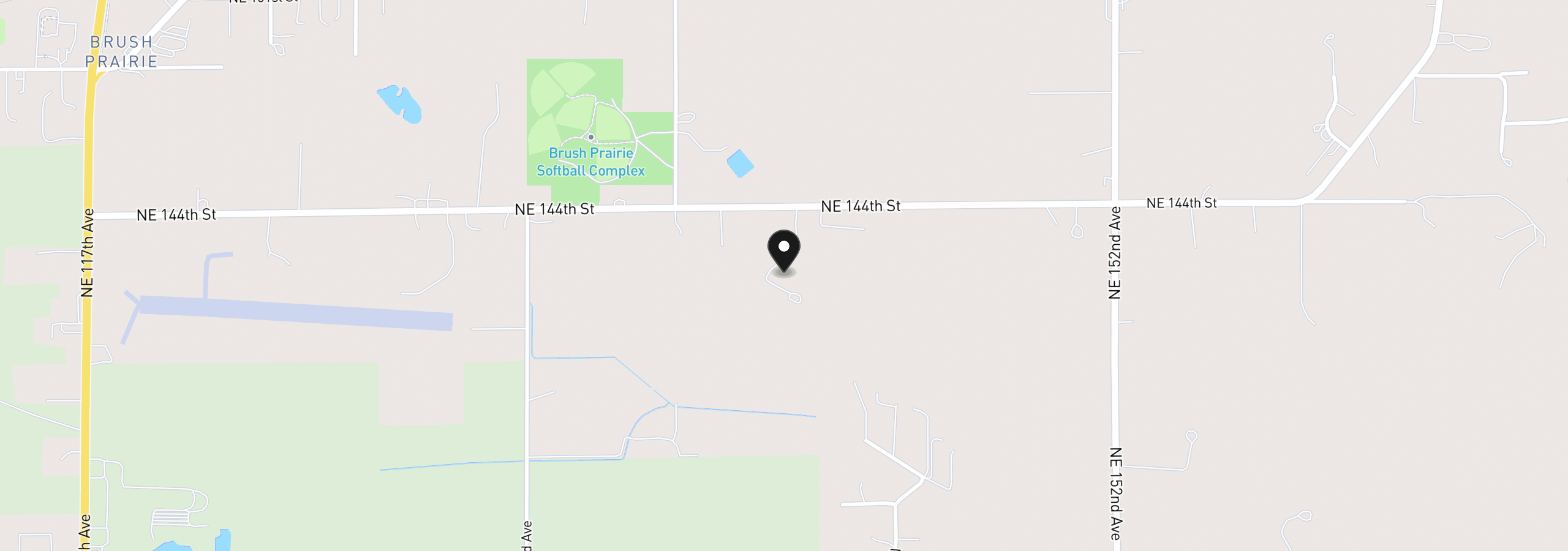 Map showing the location of 14101 NE 144th St, Brush Prairie, Wa 98606