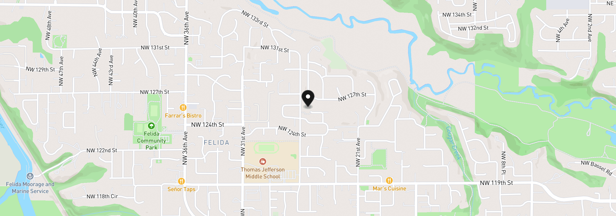 Map showing the location of 2506 NW 126th Cir, Vancouver, Wa 98685