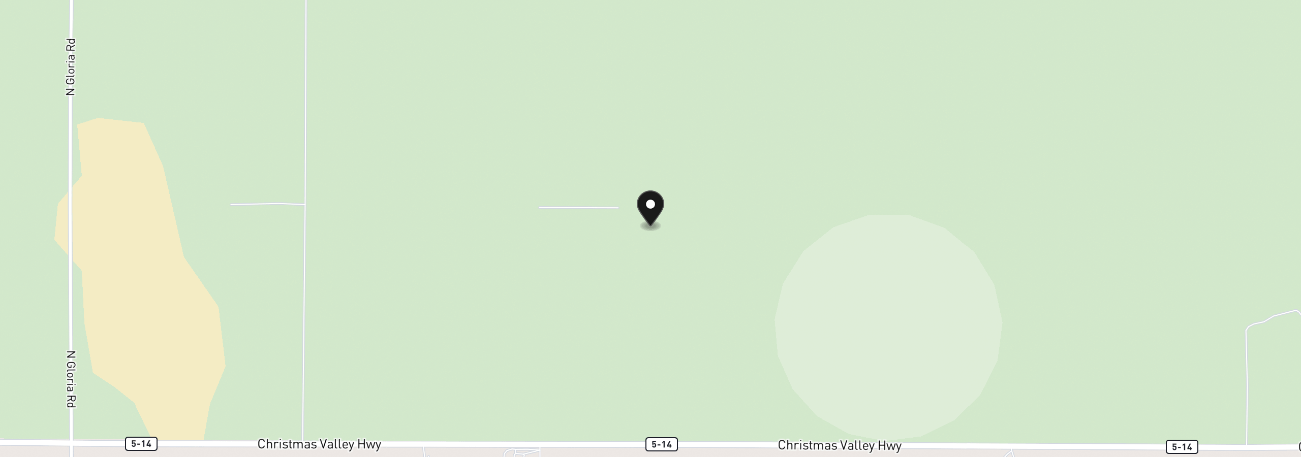 Map showing the location of N Fandango Rd, Christmas Valley, OR 97641