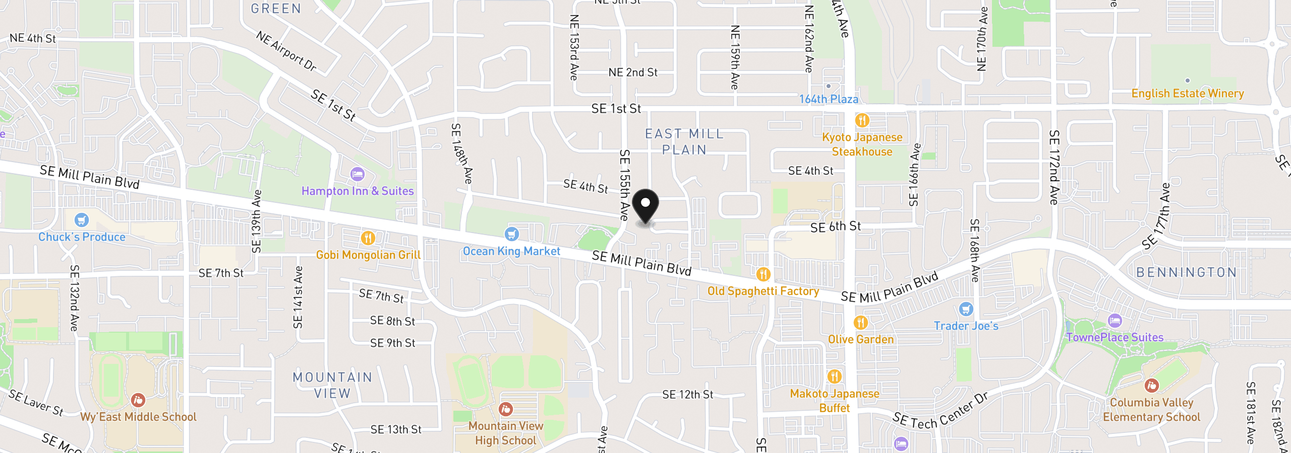 Map showing the location of 510 SE 157th Ave 37, Vancouver, Wa 98684