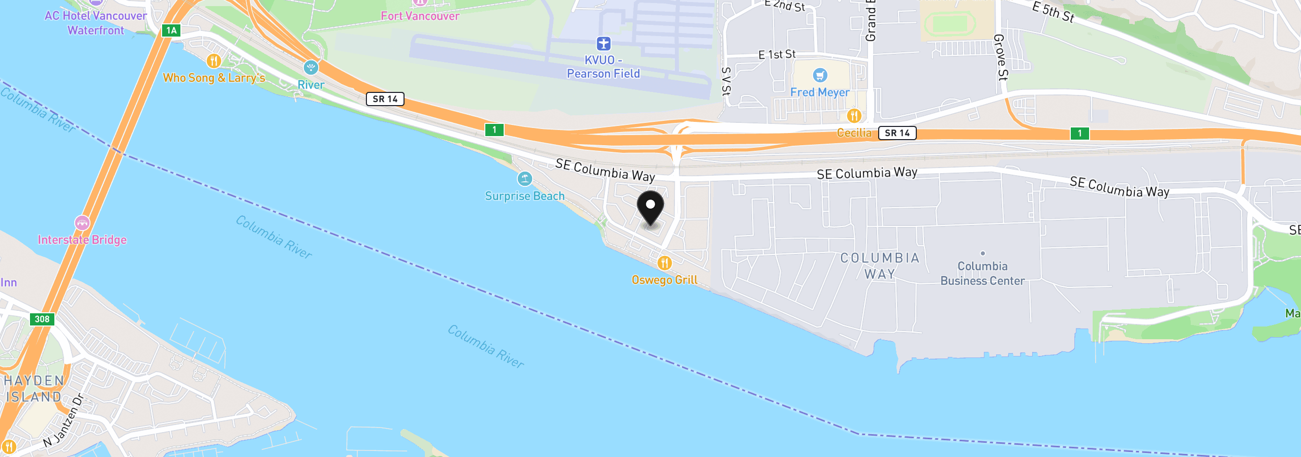 Map showing the location of 729 SE Fairwinds Loop, Vancouver, Wa 98661