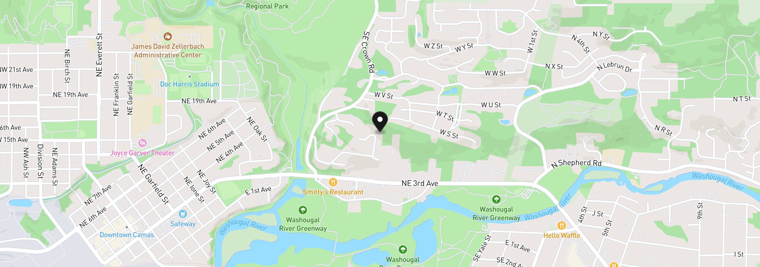 Map showing the location of 700 NE Province Ct, Camas, Wa 98607