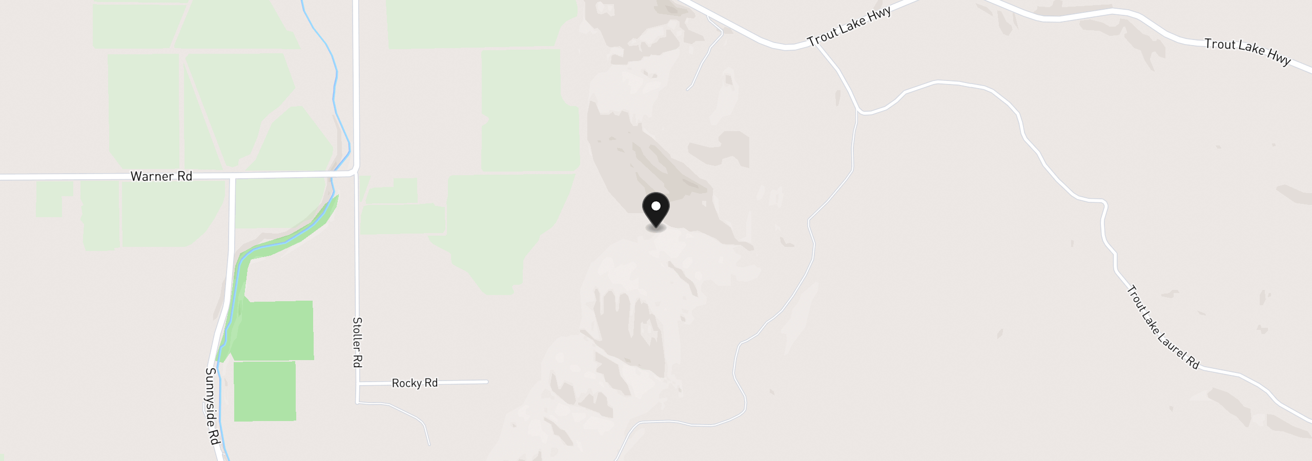 Map showing the location of Stoller Rd, Trout Lake, Wa 98650