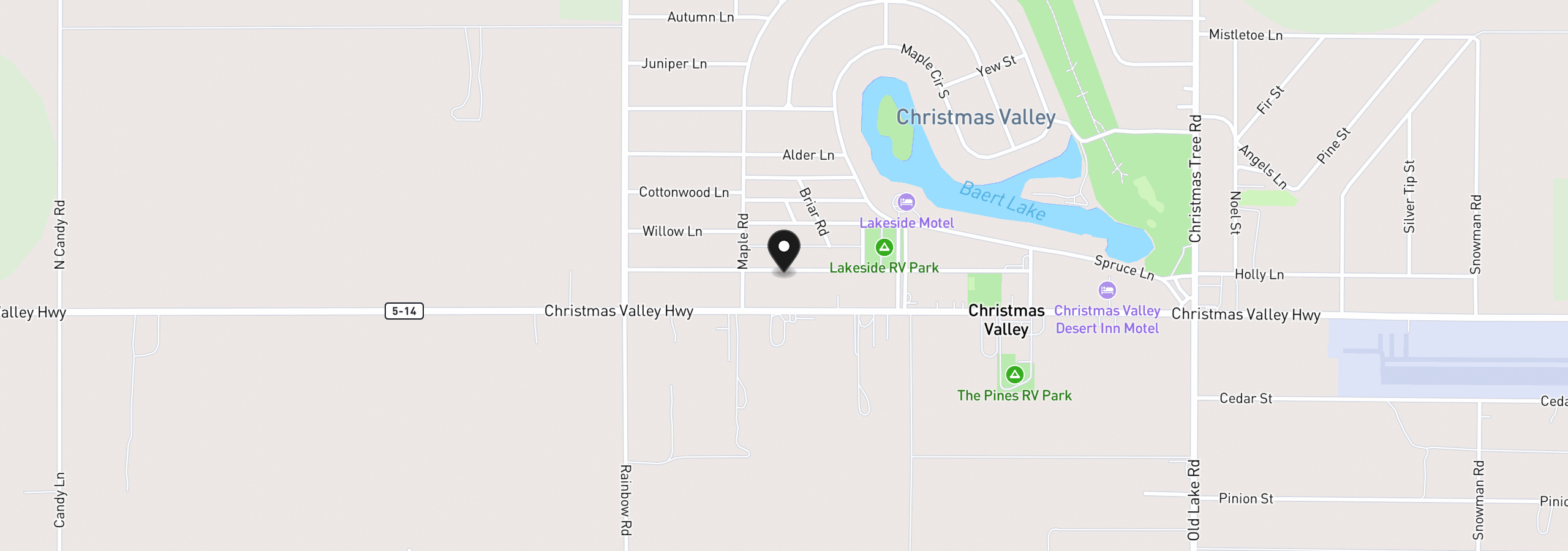 Map showing the location of Aspen St L500, Christmas Valley, OR 97641