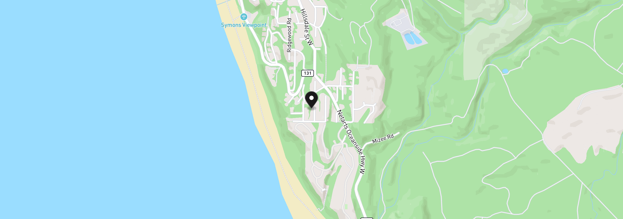 Map showing the location of Crescent St 12&13, Oceanside, OR 97134