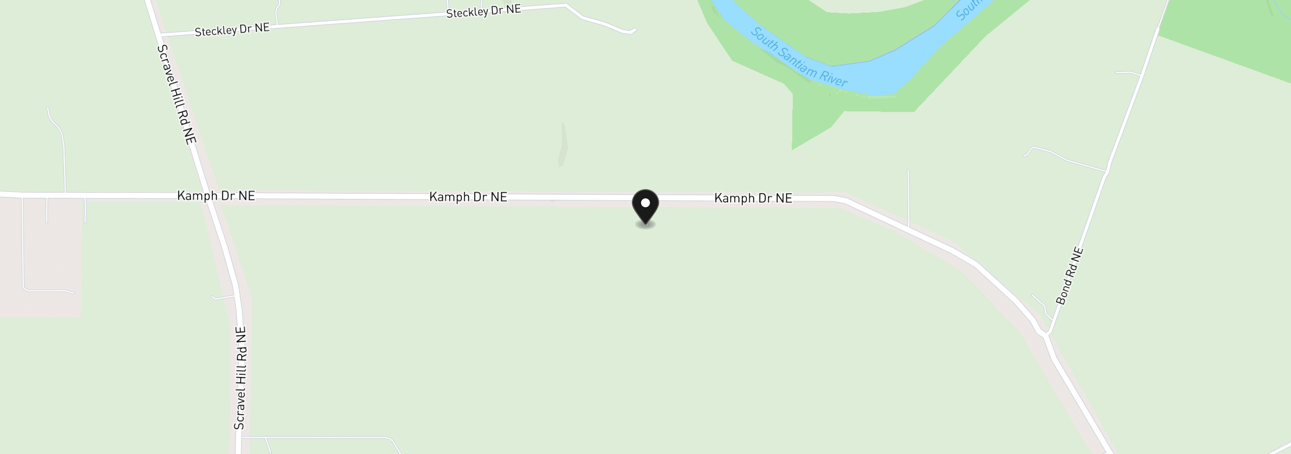 Map showing the location of 34976 Kamph Dr, Albany, OR 97322