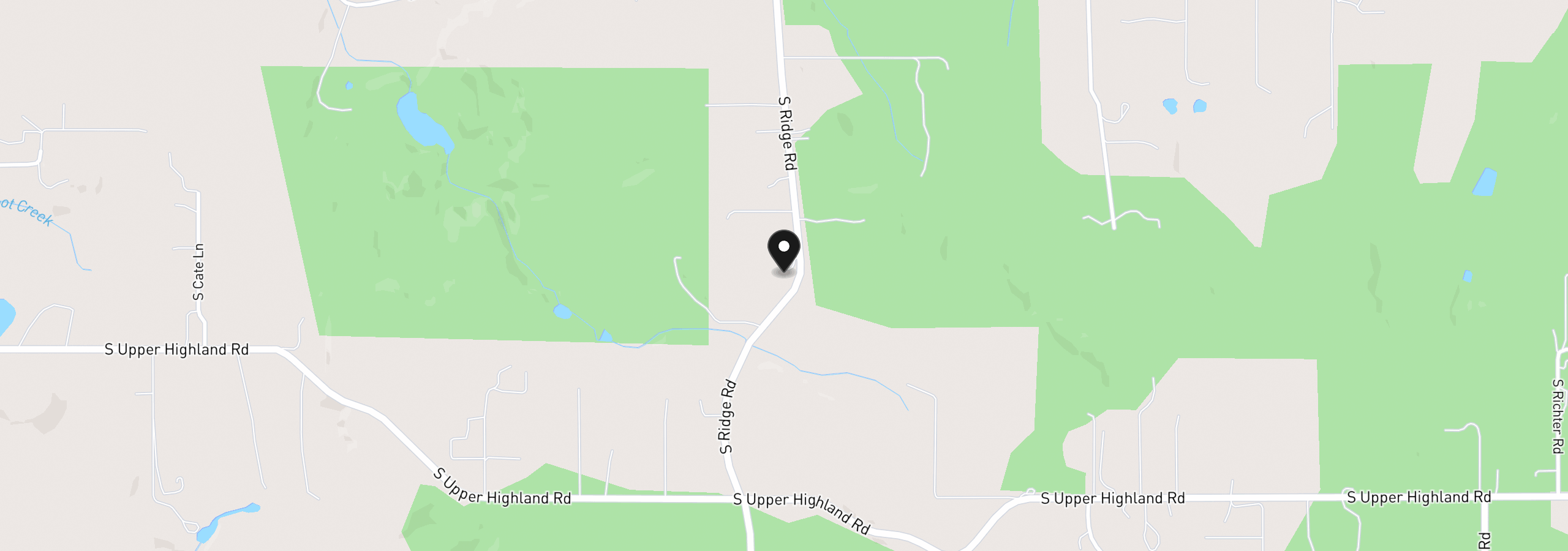 Map showing the location of 24353 S Ridge Rd, Beavercreek, OR 97004