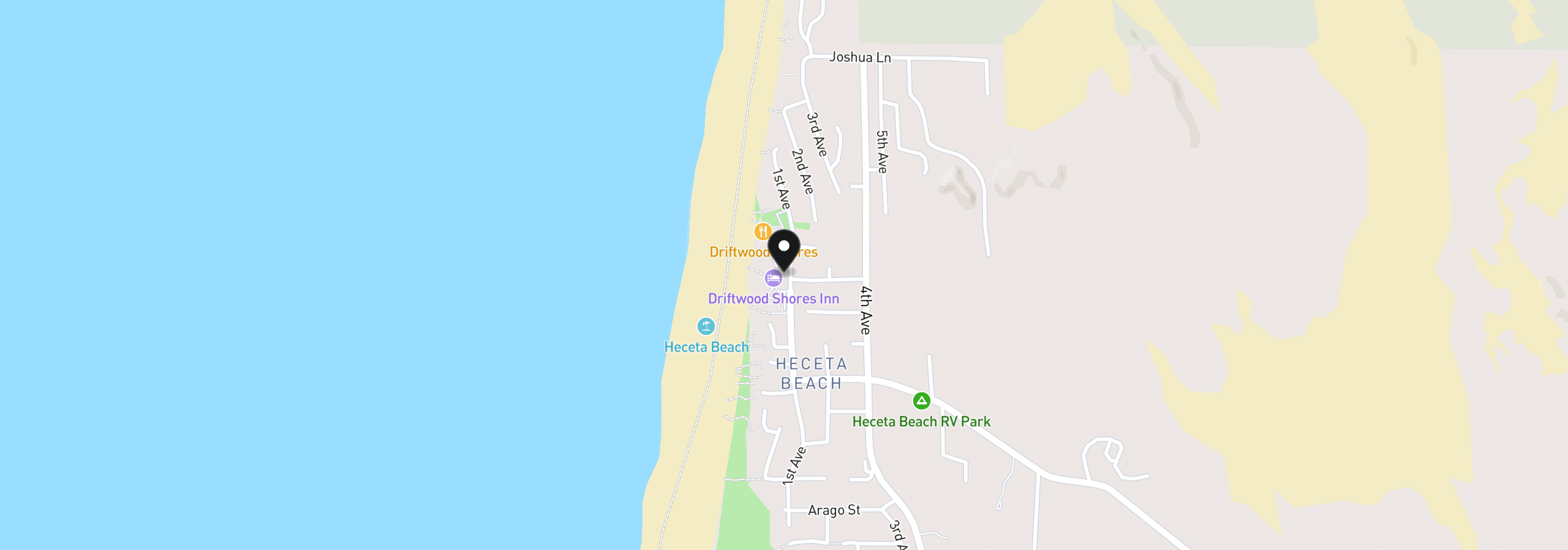 Map showing the location of 88416 1st Ave 401, Florence, OR 97439